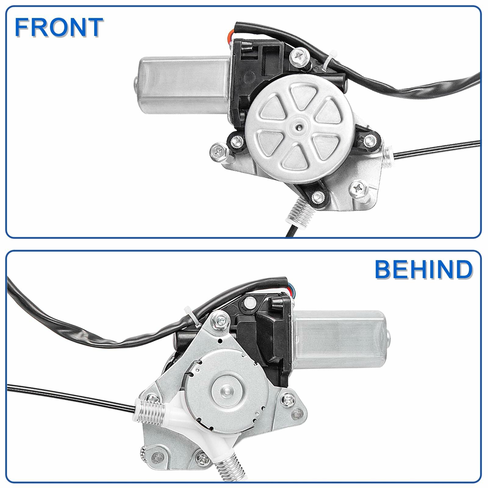 Obaee 748-559 Rear Right Passenger Side Power Window Regulator with Motor
