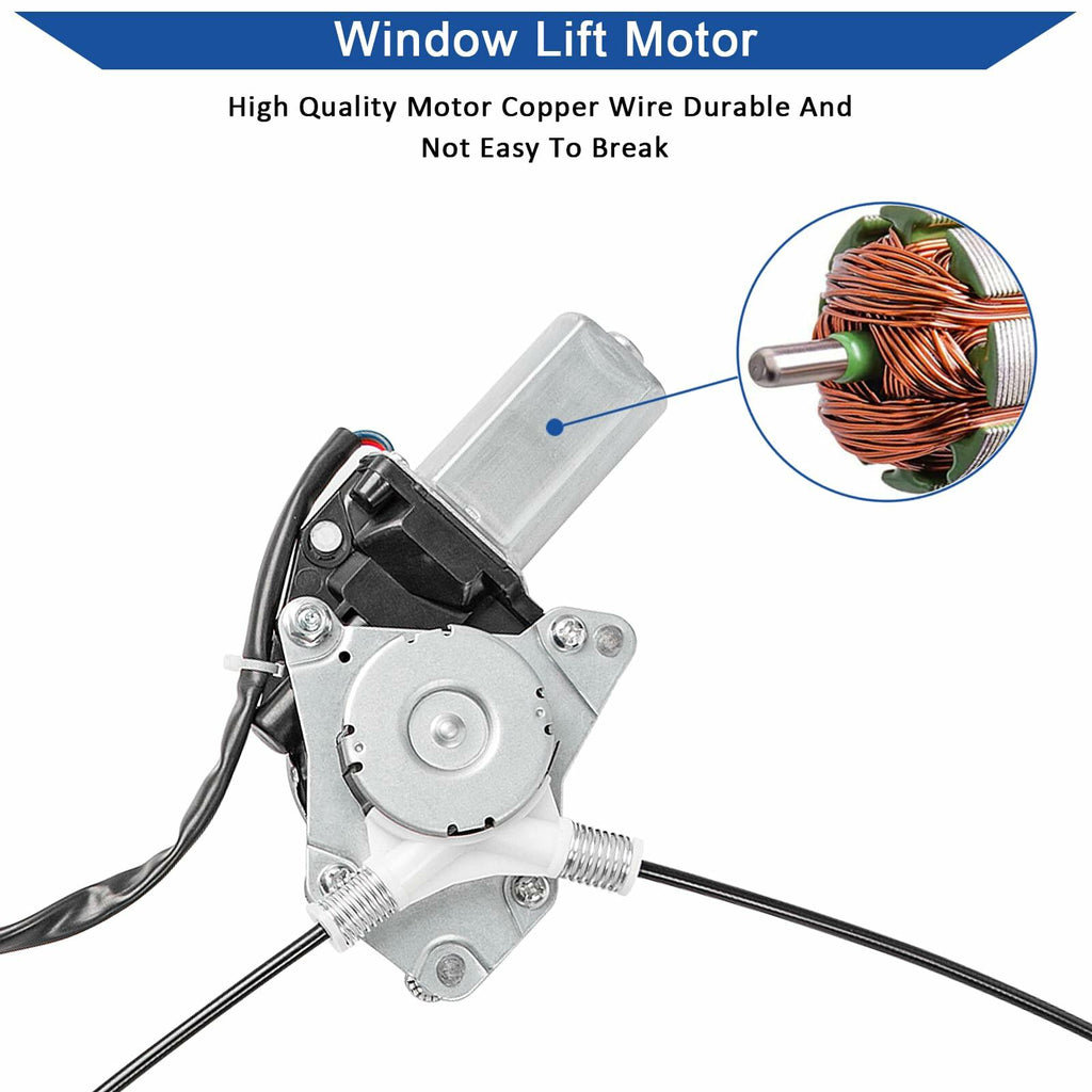 Obaee 748-559 Rear Right Passenger Side Power Window Regulator with Motor