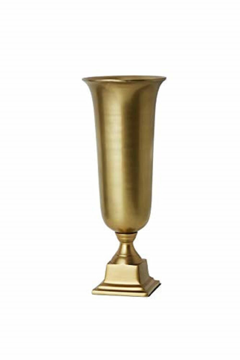 Serene Spaces Living 18-Inch Gold Pedestal Urn - Large- Pack of 1 Elegant