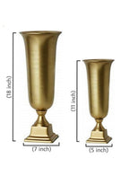 Serene Spaces Living 18-Inch Gold Pedestal Urn - Large- Pack of 1 Elegant