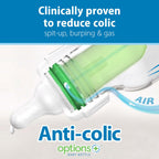 4 Pack Dr. Brown's Natural Flow Anti-Colic Options+ Narrow Baby Bottle, 4 oz/120
