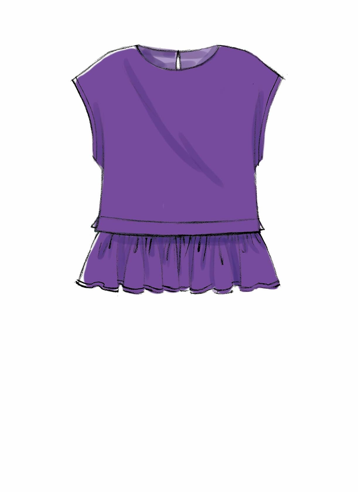 McCall's M7808E5 Women's Pullover Tank Top, Short Sleeve, and Long Sleeve Top
