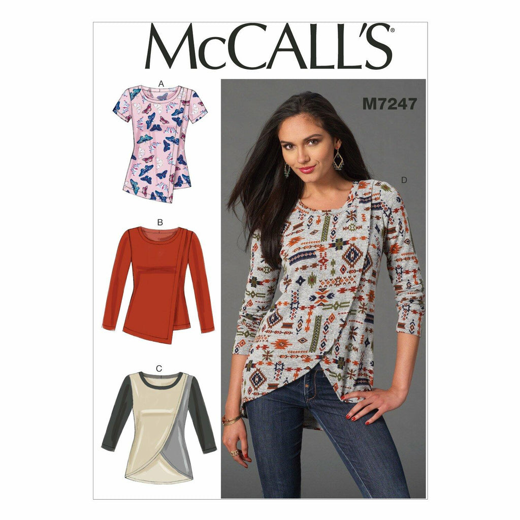 McCall's Patterns M7247 Misses' Tops, E5 (14-16-18-20-22)