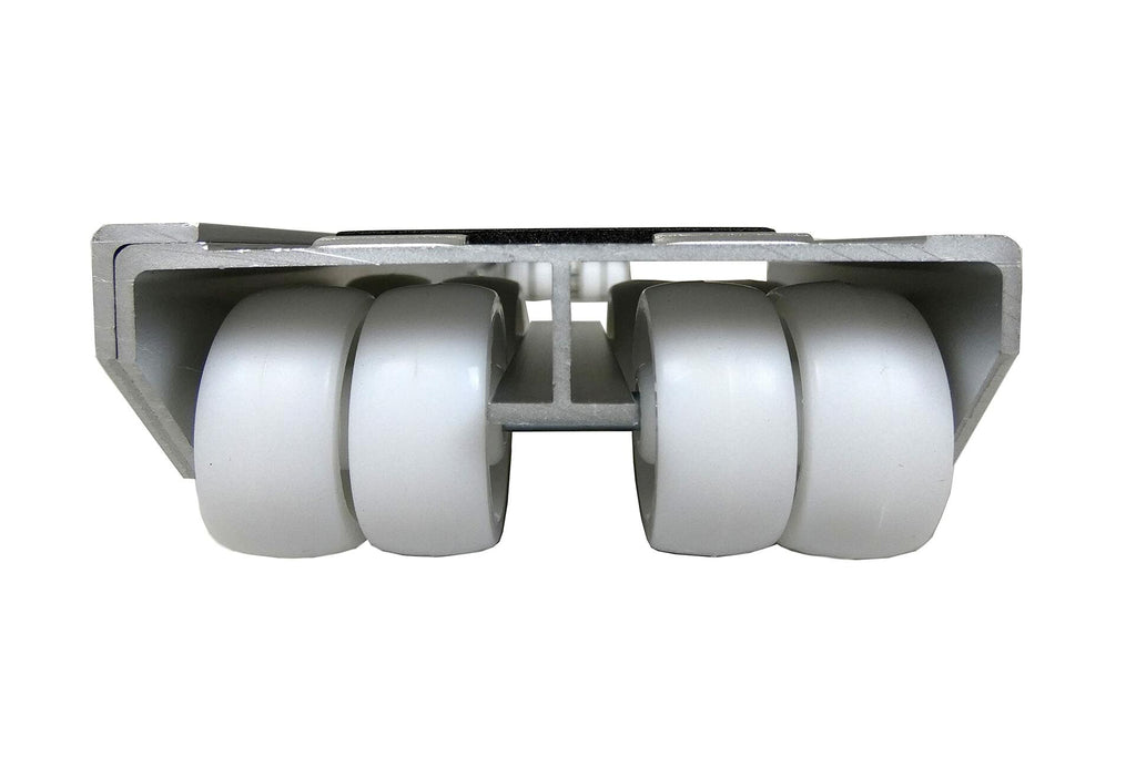 2 Pack Shepherd Hardware 9603 Adjustable Aluminum Appliance Rollers, Silver,