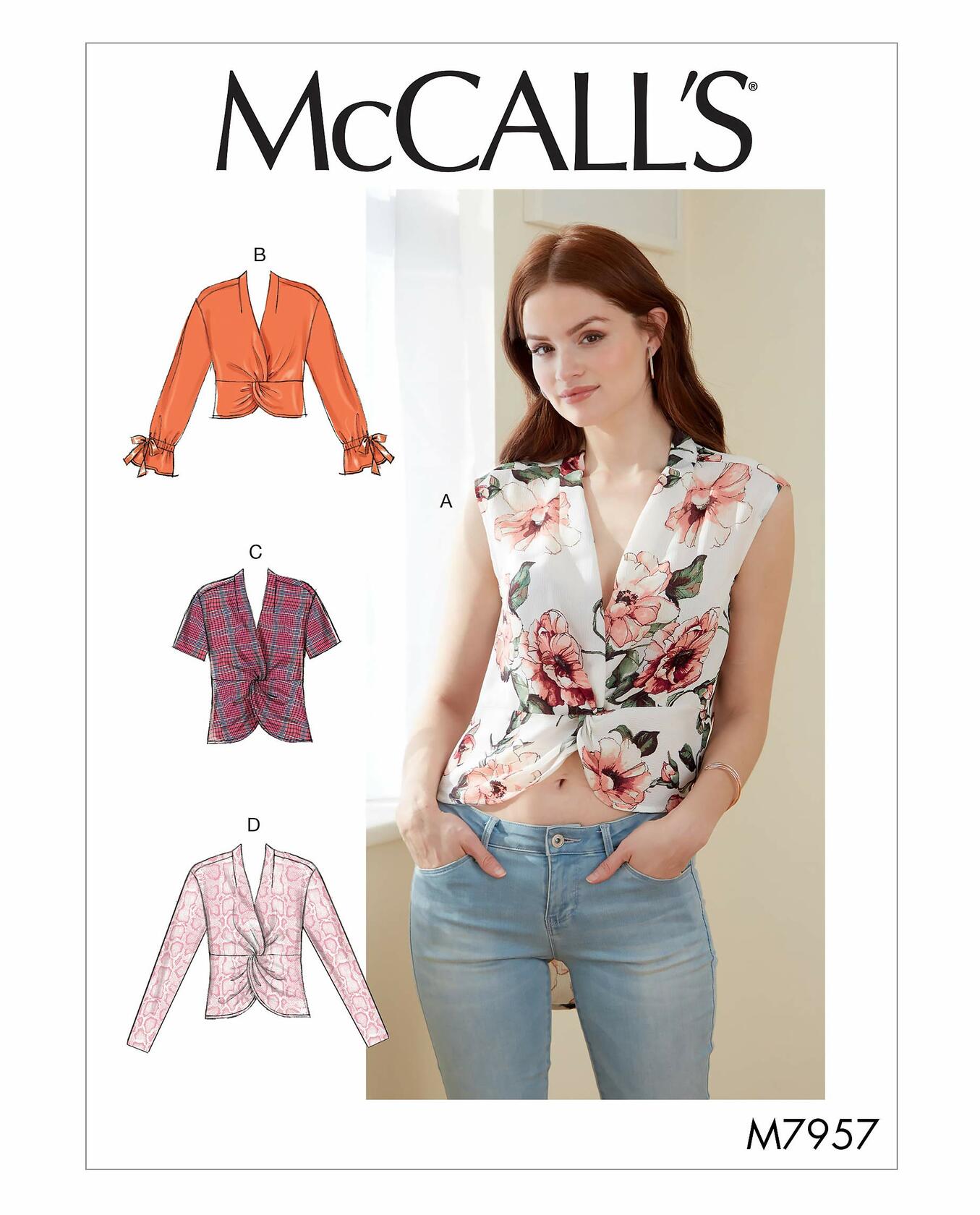 McCall's Patterns McCall's Women's Twist Front Blouse, Sizes 6-14 Sewing