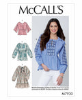 McCall's Women's Loose Fitting Long Sleeve Shirt Sewing, Sizes XS-M Pattern