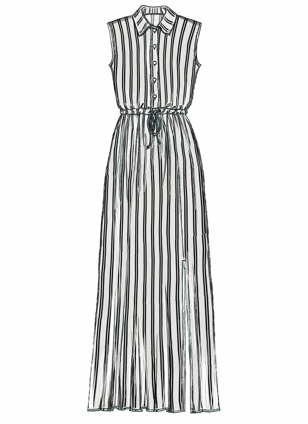 McCall's Patterns Misses' Petite Shirtdresses with Drawstring Waist