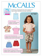 McCall Pattern Short Sleeve Shirt and Pants, Sizes 1/2-4 Sewing Pattern