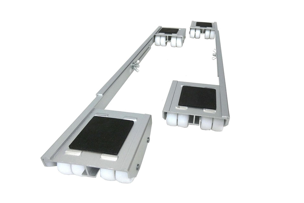 2 Pack Shepherd Hardware 9603 Adjustable Aluminum Appliance Rollers, Silver,