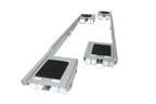 2 Pack Shepherd Hardware 9603 Adjustable Aluminum Appliance Rollers, Silver,