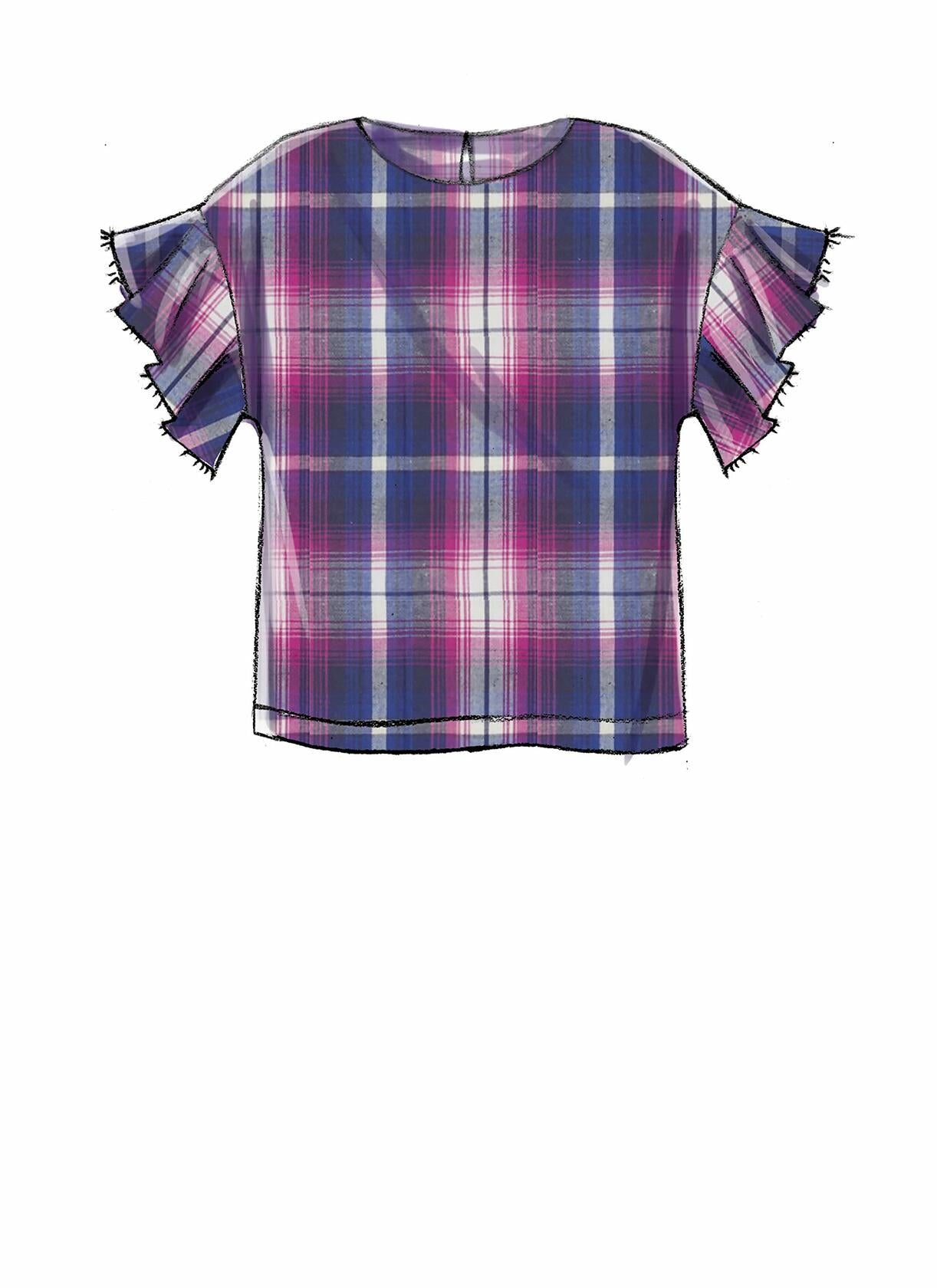 McCall's M7808E5 Women's Pullover Tank Top, Short Sleeve, and Long Sleeve Top