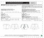 McCall's Patterns M7247 Misses' Tops, E5 (14-16-18-20-22)