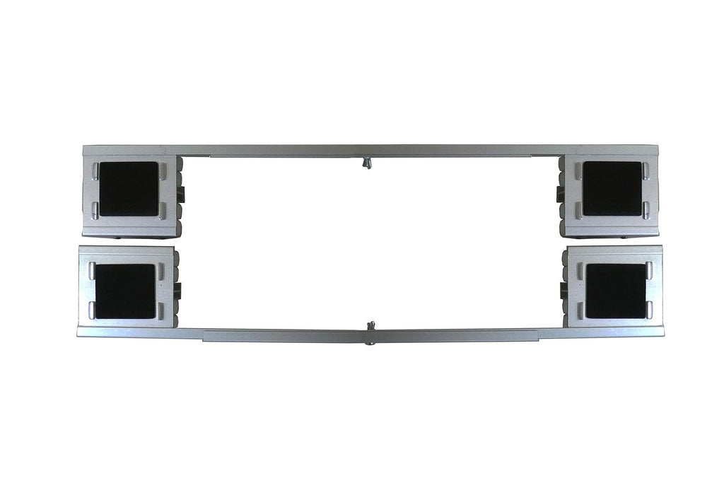2 Pack Shepherd Hardware 9603 Adjustable Aluminum Appliance Rollers, Silver,