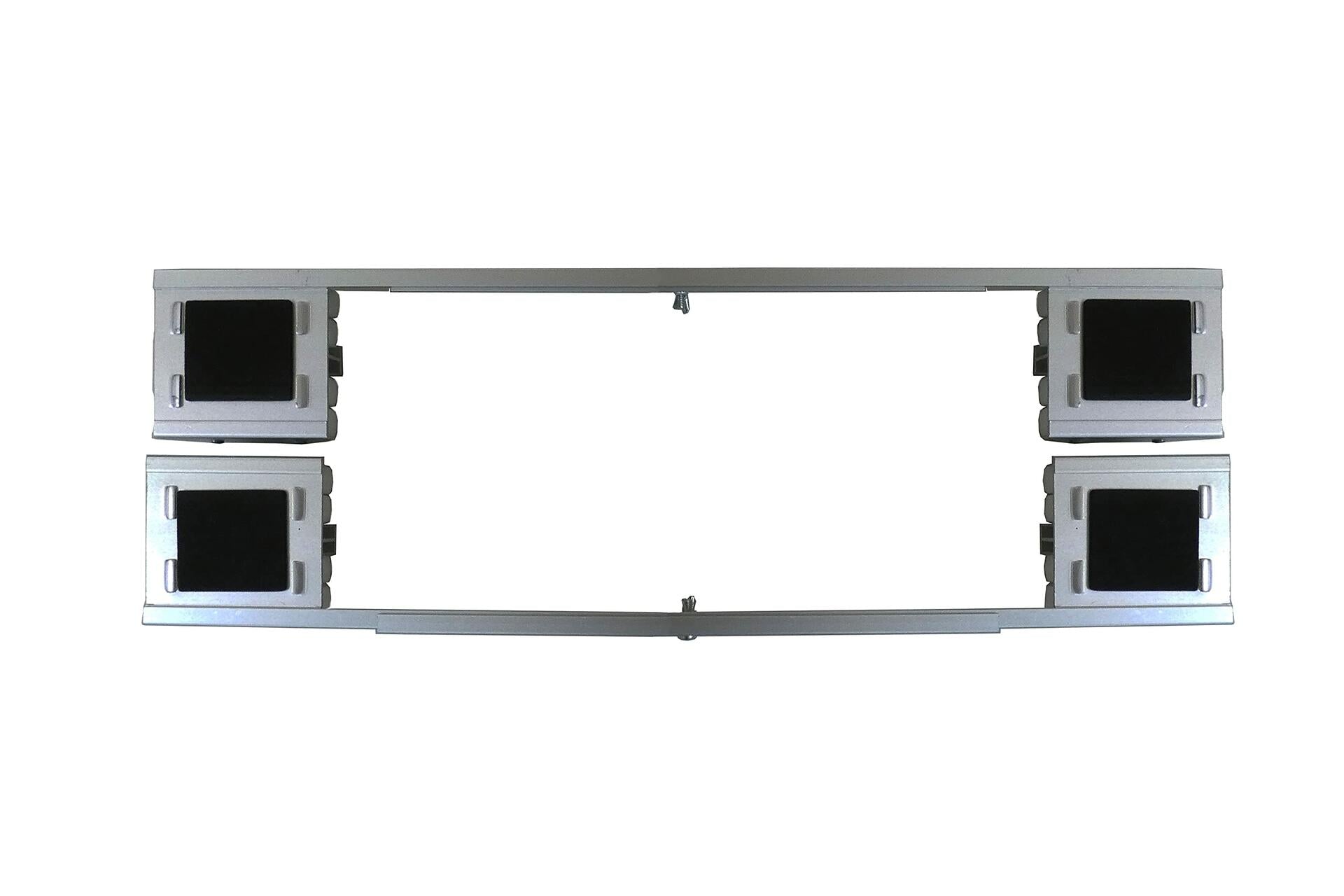 2 Pack Shepherd Hardware 9603 Adjustable Aluminum Appliance Rollers, Silver,