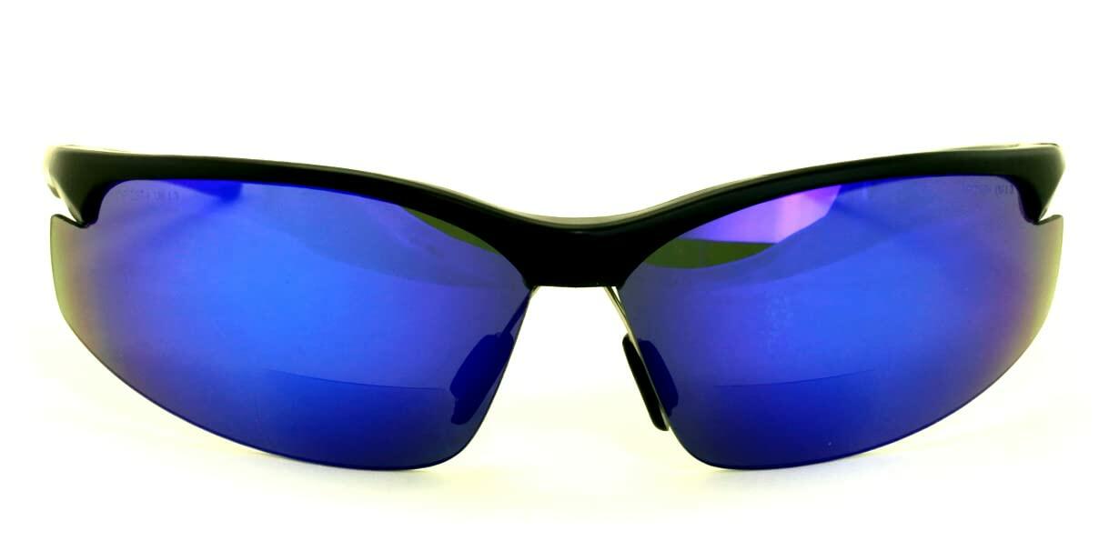 V.W.E. Bifocal High Performance Protective Safety Glasses Blue Mirror, 3.00