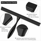 peafowl Shower Squeegee Stainless Steel Bath Squeegee for Shower Glass Doors