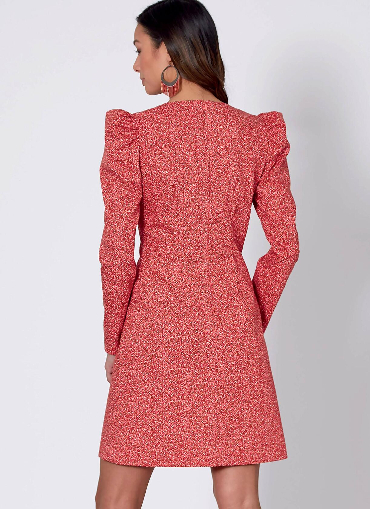McCall's M7968B5 Women's Loose Fitting Knee-Length Dress Sewing Patterns, Sizes
