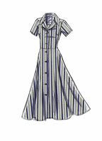 Vogue V9345A5 Easy Women's Notched Collar Dress Sewing Patterns, Sizes 6-14