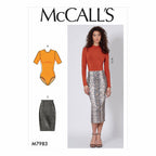 McCall Pattern Company McCall's Women's Close Fit Pullover Top and Skirt, Sizes