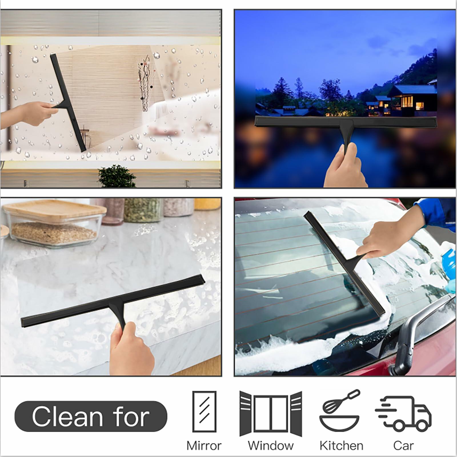 peafowl Shower Squeegee Stainless Steel Bath Squeegee for Shower Glass Doors