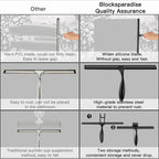 peafowl Shower Squeegee Stainless Steel Bath Squeegee for Shower Glass Doors