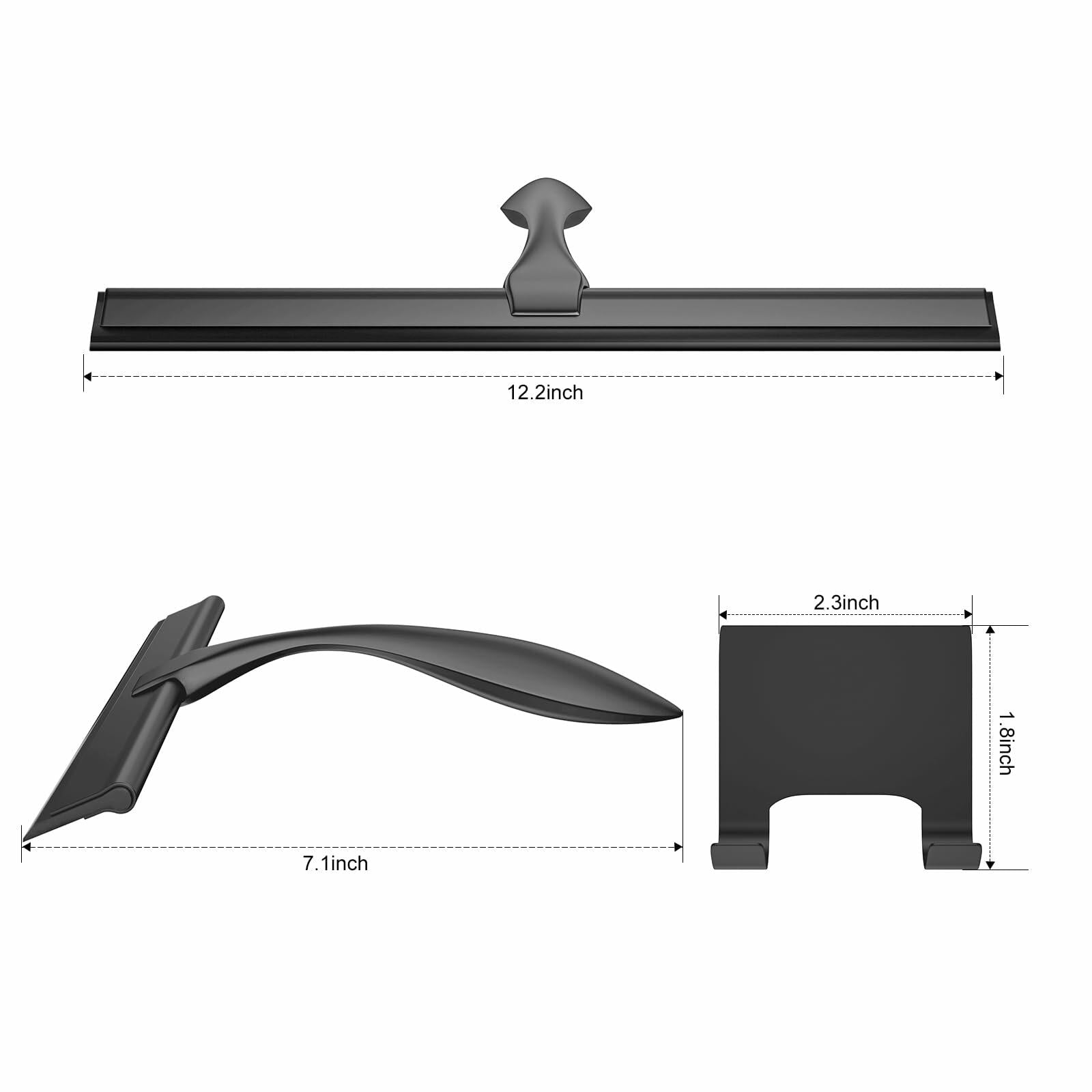 peafowl Shower Squeegee Stainless Steel Bath Squeegee for Shower Glass Doors
