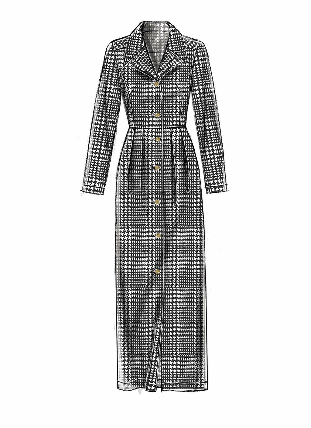 Vogue V9345A5 Easy Women's Notched Collar Dress Sewing Patterns, Sizes 6-14
