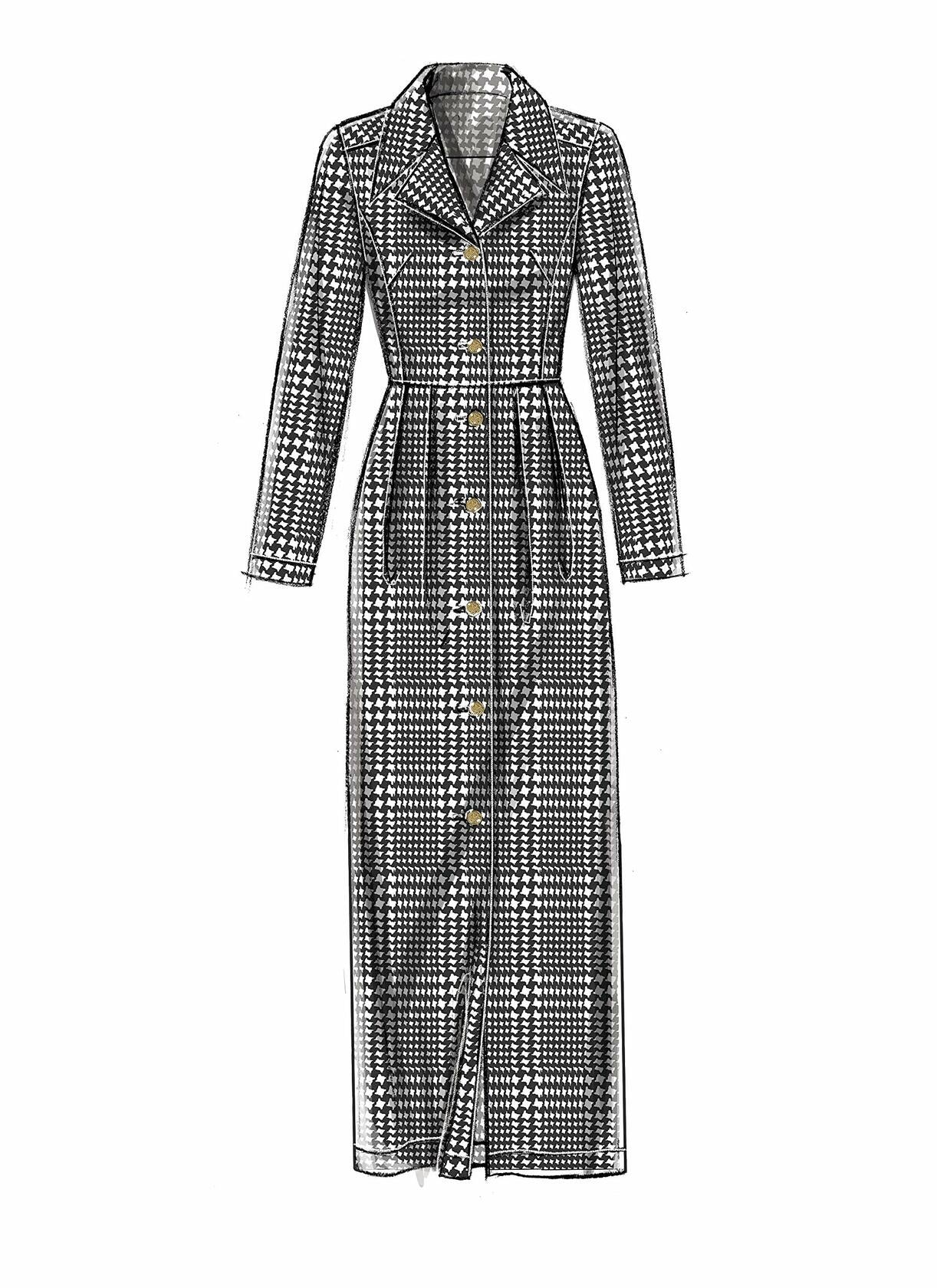 Vogue V9345A5 Easy Women's Notched Collar Dress Sewing Patterns, Sizes 6-14
