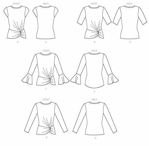 McCall Pattern Company McCall's Women's Twist Front Shirt Sewing Patterns, Sizes