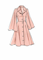 Vogue V9345A5 Easy Women's Notched Collar Dress Sewing Patterns, Sizes 6-14