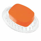 Clear iDesign Plastic Soap Saver, Holder Tray for Bathroom Counter, Shower,