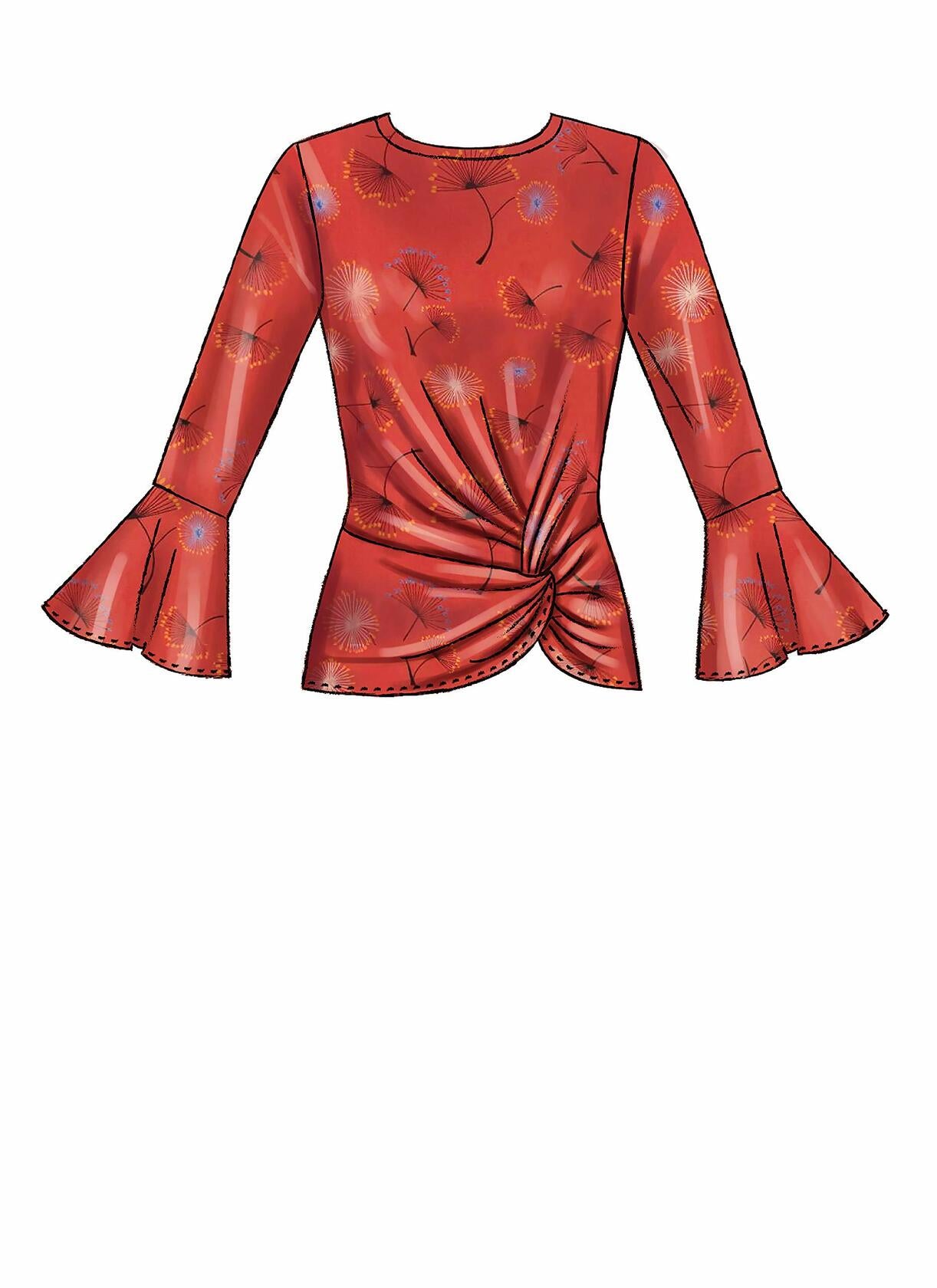 McCall Pattern Company McCall's Women's Twist Front Shirt Sewing Patterns, Sizes