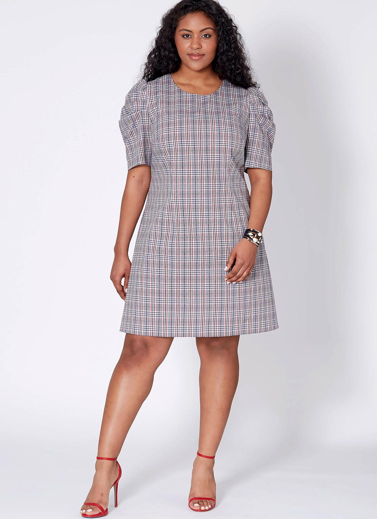 McCall's M7968B5 Women's Loose Fitting Knee-Length Dress Sewing Patterns, Sizes