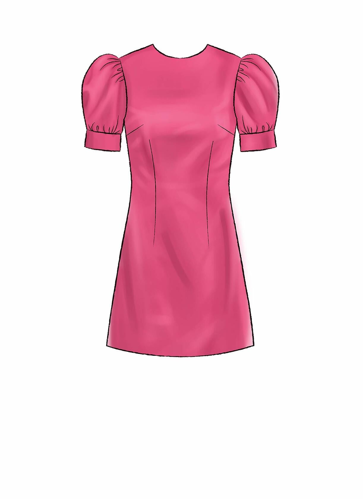 McCall's M7968B5 Women's Loose Fitting Knee-Length Dress Sewing Patterns, Sizes