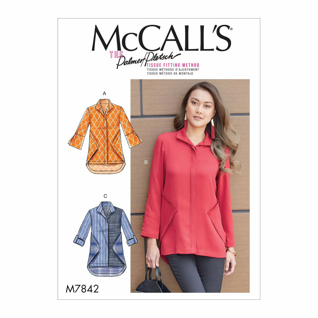 McCall Pattern McCall's Women's Collared Shirt Palmer/Pletsch, Sizes 8-16 Sewing