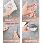 2 Pack NICAVKIT Shower Soap Dish Holder with Lid, Bar Soap Holder with Drain,