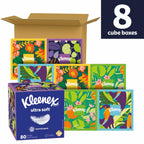 Kleenex Ultra Soft Facial Tissues, 8 Cube Boxes, 80 Tissues per Box, 3-Ply