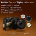 1 Pack Copper Creek Colonial Privacy Interior Door Knob – ANSI Grade-3