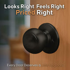 1 Pack Copper Creek Colonial Privacy Interior Door Knob – ANSI Grade-3