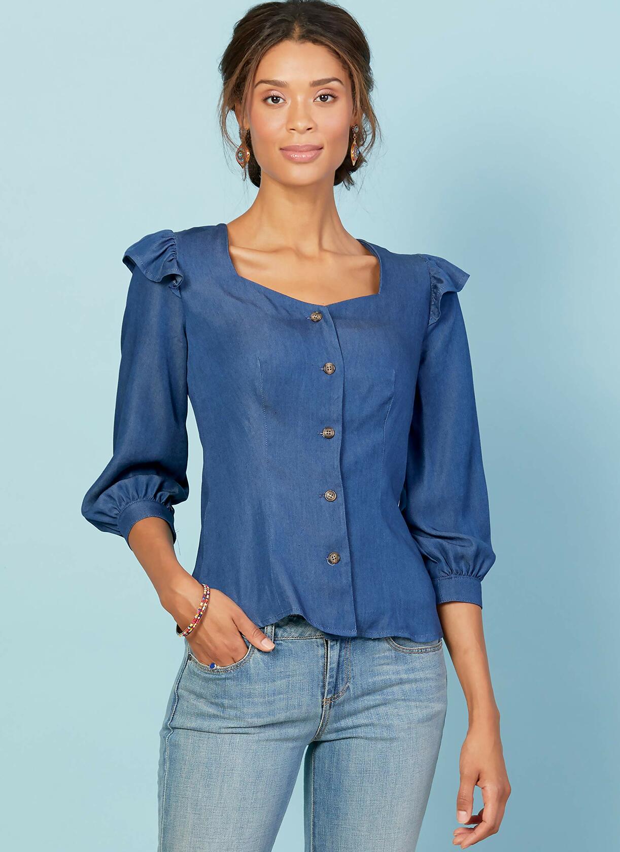 McCall's Patterns McCall's Women's Short, 3/4, and Elbow Length Sleeve Blouse