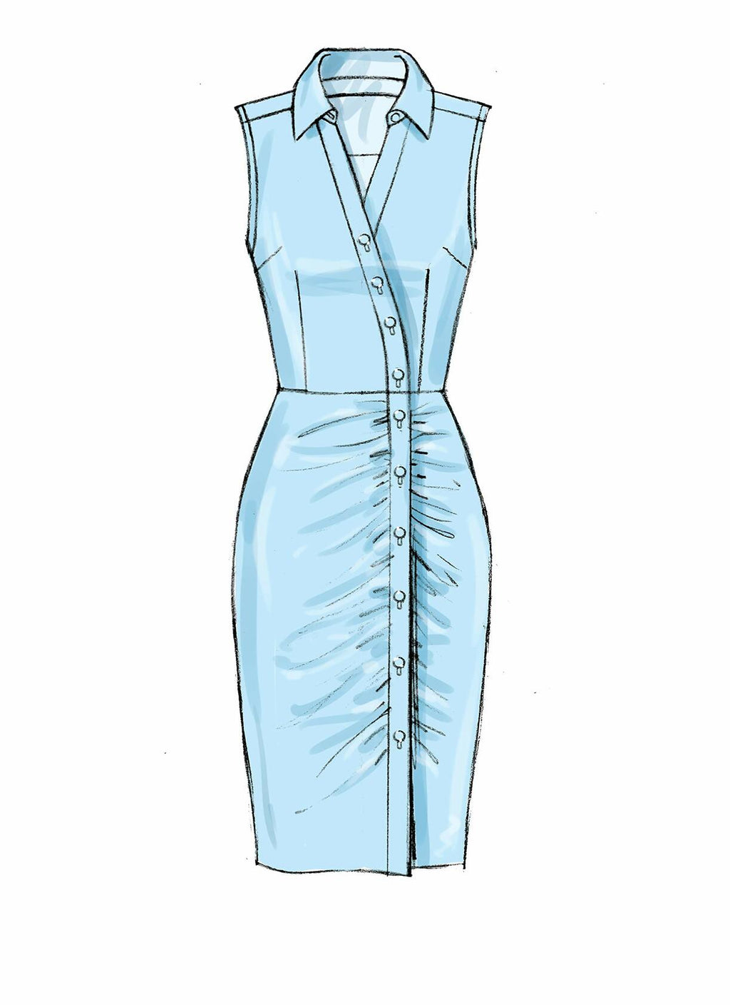 McCall Pattern McCall's Women's Fitted Dress, Sizes 6-14 Sewing Pattern, Plain