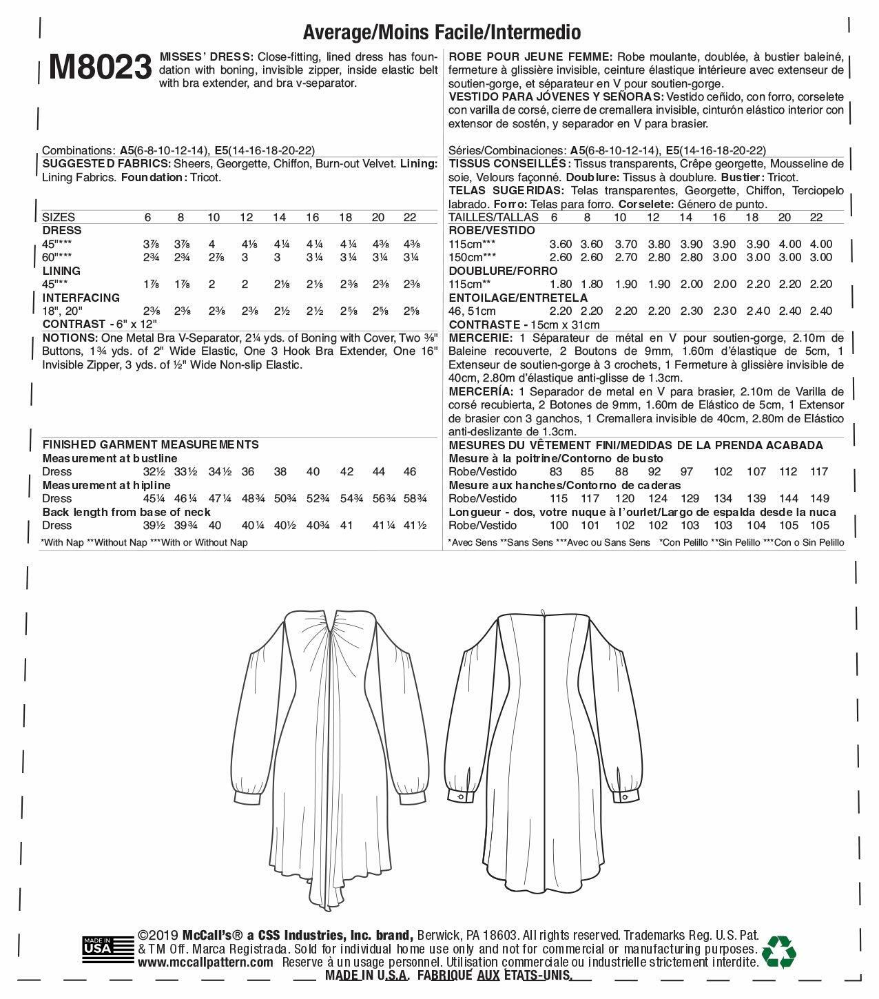 McCall Pattern 6-8-10-12,