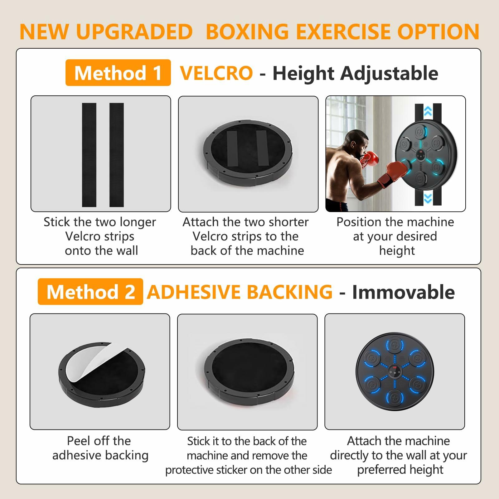 SPUER Music Boxing Machine, Wall-Mounted Punching Machine, Perfect for Adults &