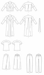 Vogue Patterns V9246 Misses' Drop-Shoulder Jackets, Belt, Top with Yokes, and