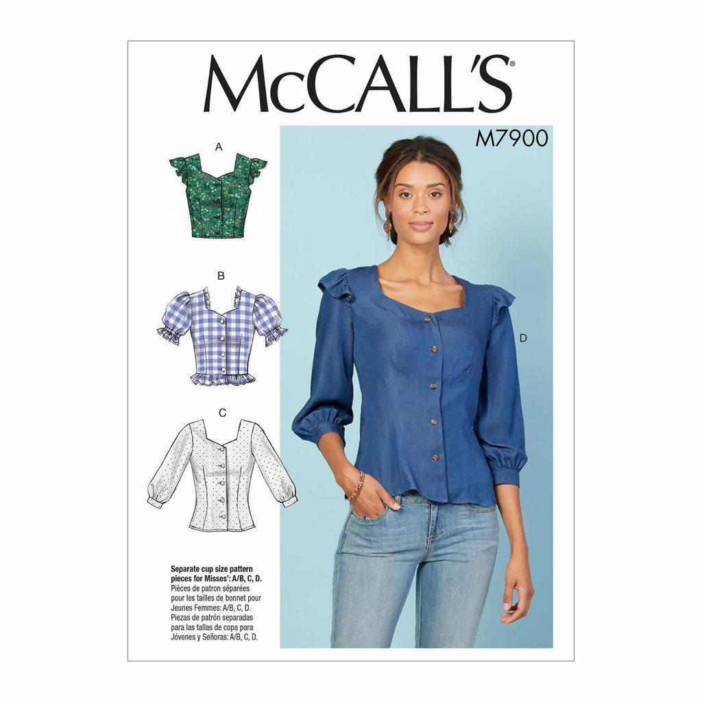 McCall's Patterns McCall's Women's Short, 3/4, and Elbow Length Sleeve Blouse