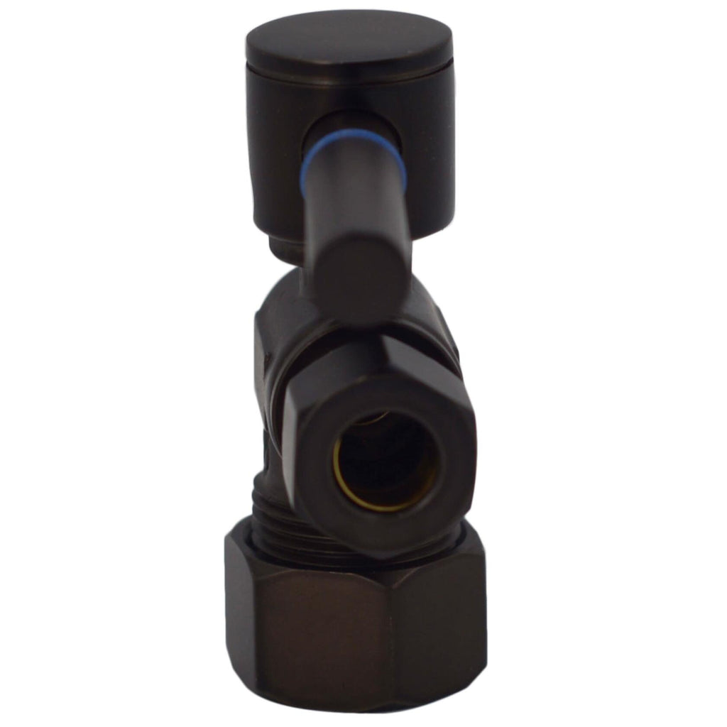Westbrass R105BL-62 1/4-Turn Lever Handle Angle Stop Shut Off Valve, 5/8" OD x