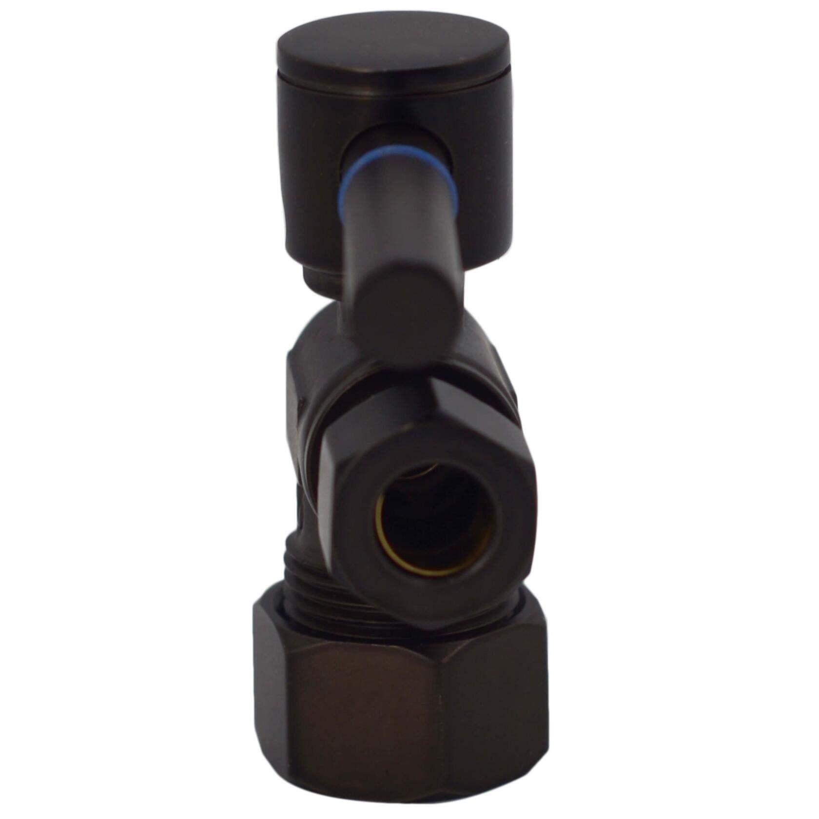 Westbrass R105BL-62 1/4-Turn Lever Handle Angle Stop Shut Off Valve, 5/8" OD x