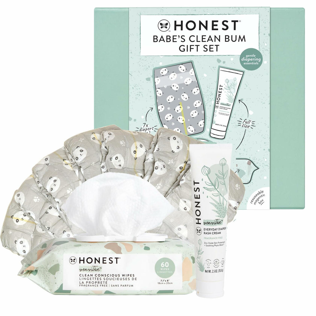The Honest Company Babe's Clean Bum Gift Set, Size 1  Diapering and Newborn