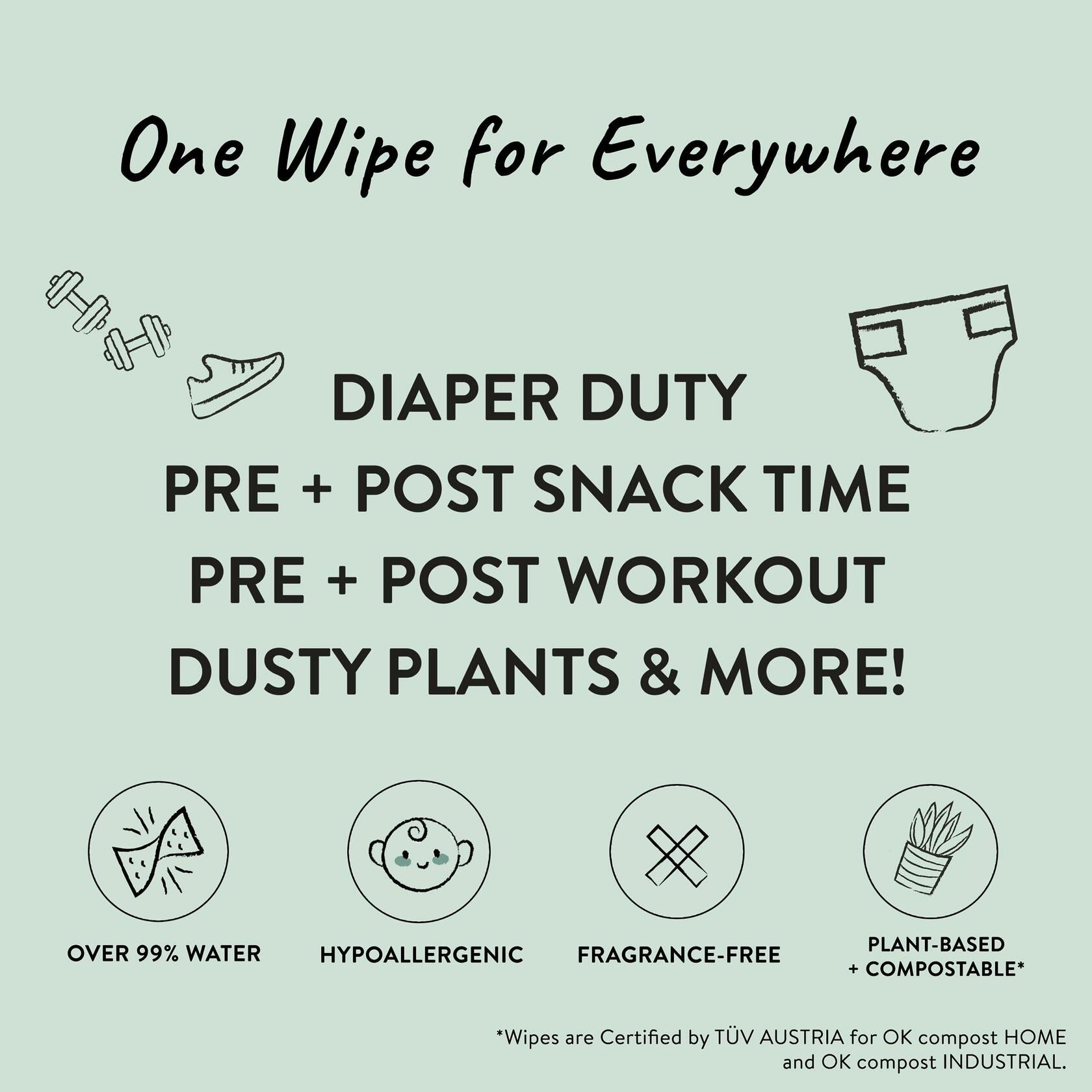 The Honest Company Babe's Clean Bum Gift Set, Size 1  Diapering and Newborn