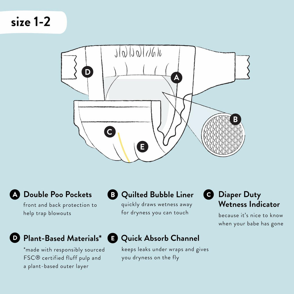 The Honest Company Babe's Clean Bum Gift Set, Size 1  Diapering and Newborn